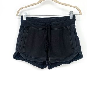 Lululemon Black Cotton Drawstring Waist Shorts Size 6